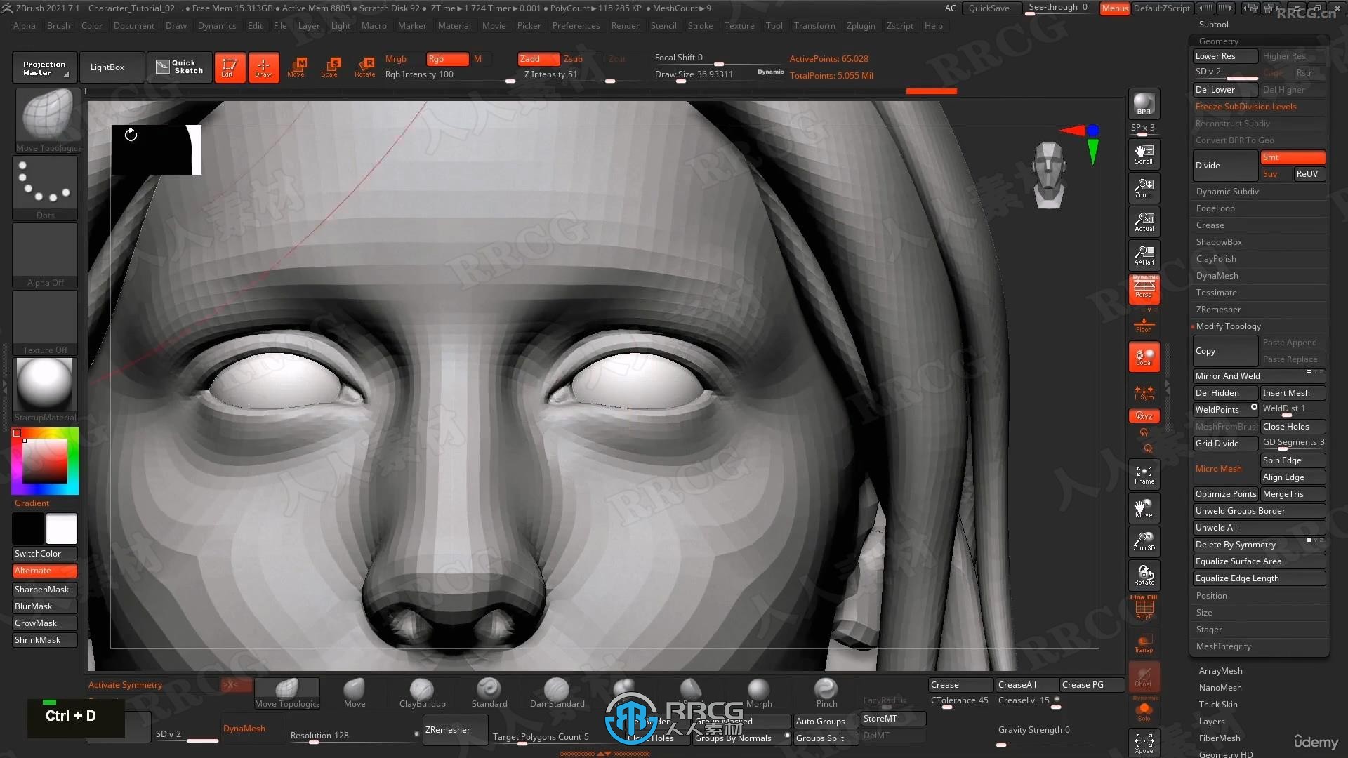 ZBrush 3A级游戏角色高精度建模制作视频教程