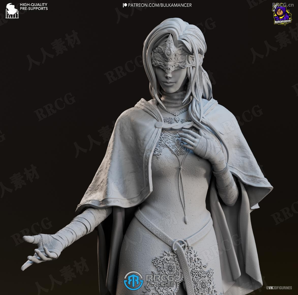 防火女Fire Keeper《艾尔登法环》游戏角色雕刻手办3D打印模型