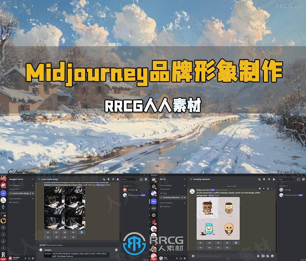 Midjourney品牌形象人工智能工具生成制作视频教程