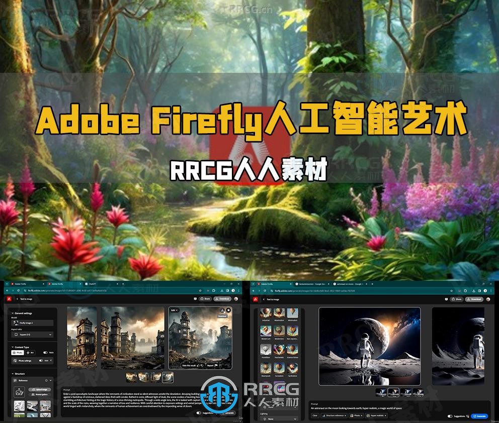 Adobe Firefly人工智能艺术基础核心设计视频教程