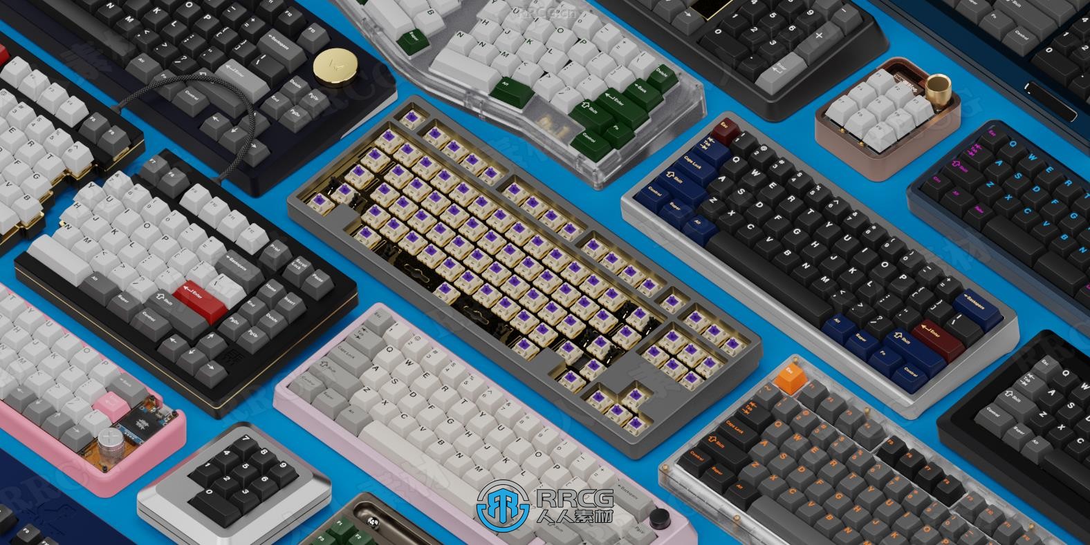 Keyboard Render Kit机械键盘可视化渲染套件Blender插件V2024版