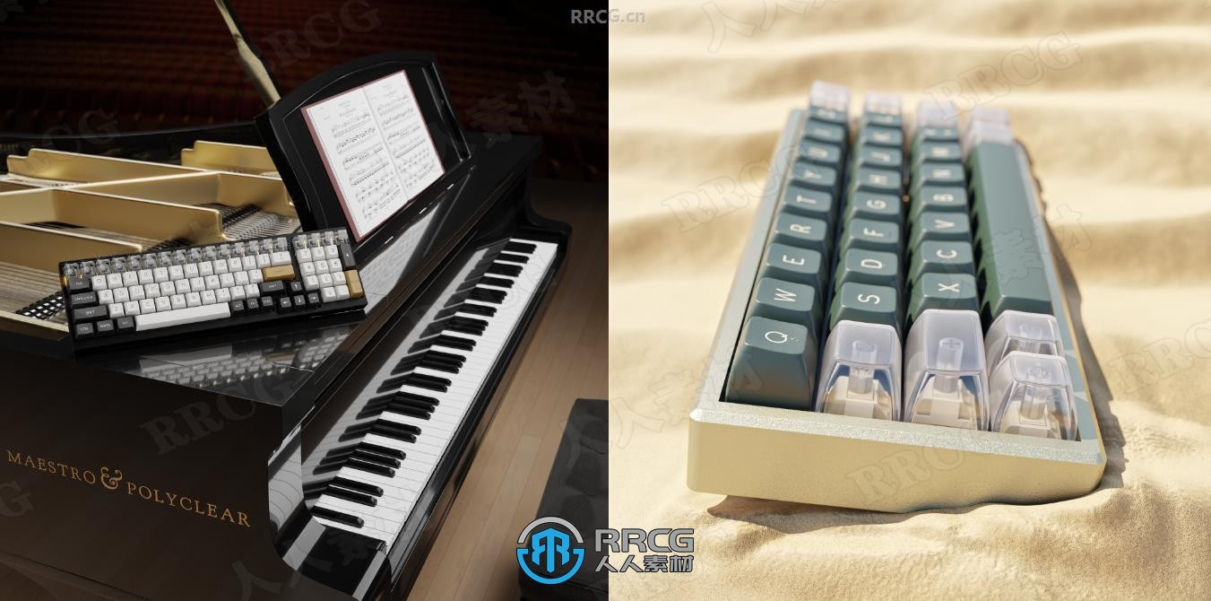 Keyboard Render Kit机械键盘可视化渲染套件Blender插件V2024版