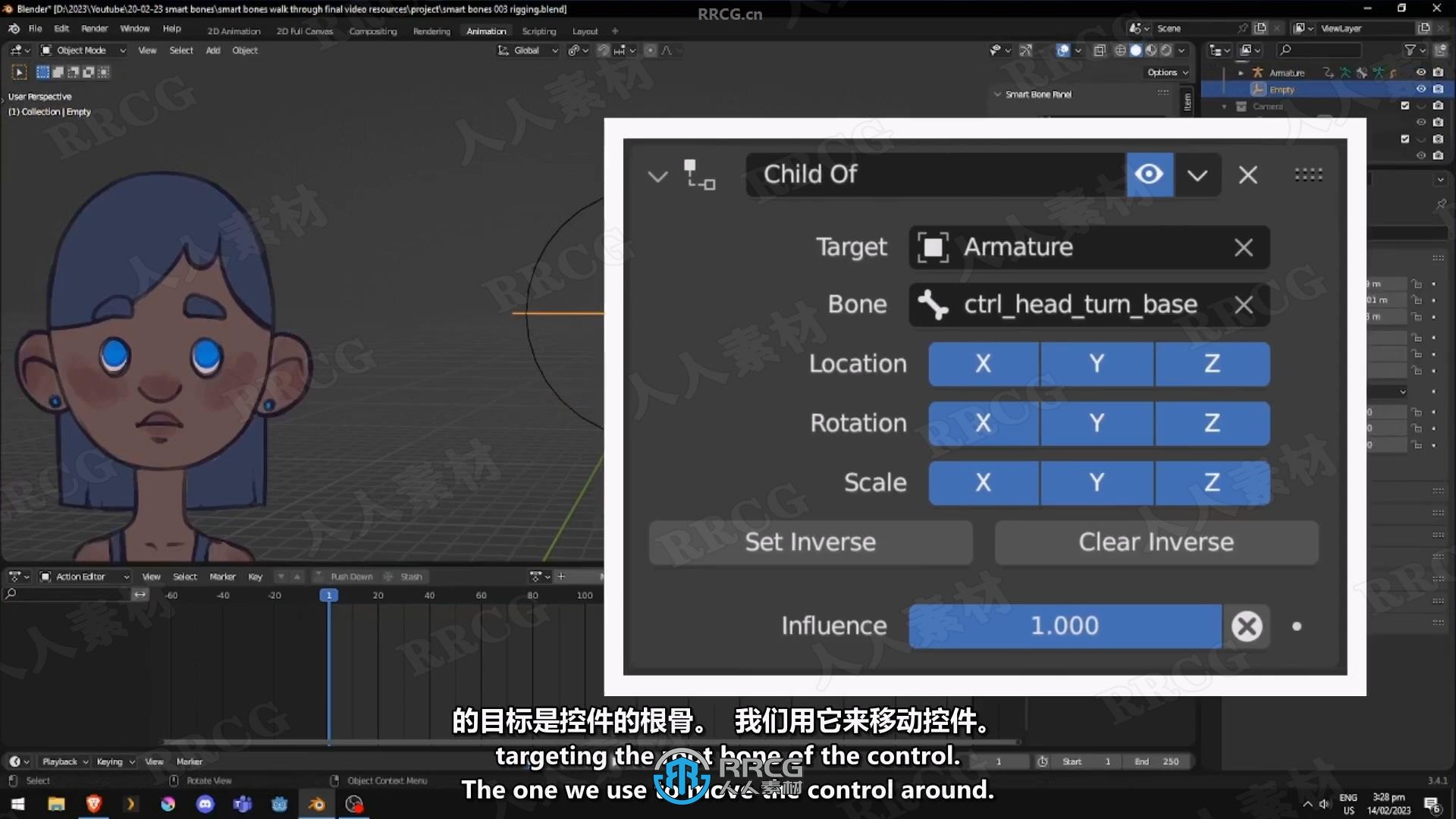 Smart-Bones关键骨骼动作约束Blender插件V0.2.0版