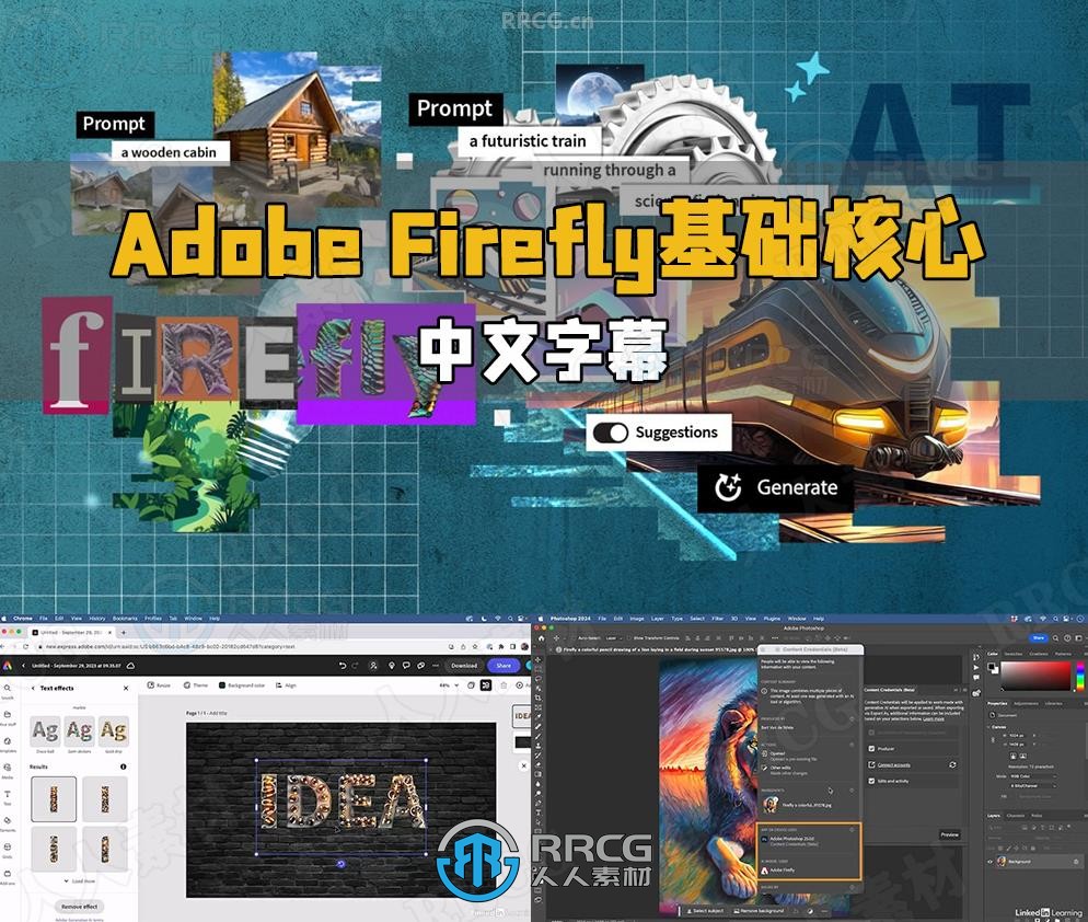 【中文字幕】Adobe Firefly 2024基础核心技术视频教程