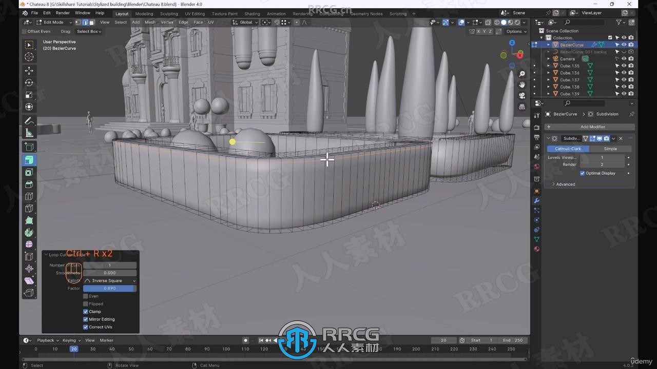 Blender与PS游戏建筑概念艺术训练视频教程