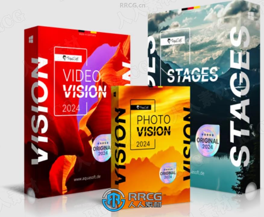 AquaSoft Stages Photo Vision Video Vision多媒体制作软件三件套V15.2.05版