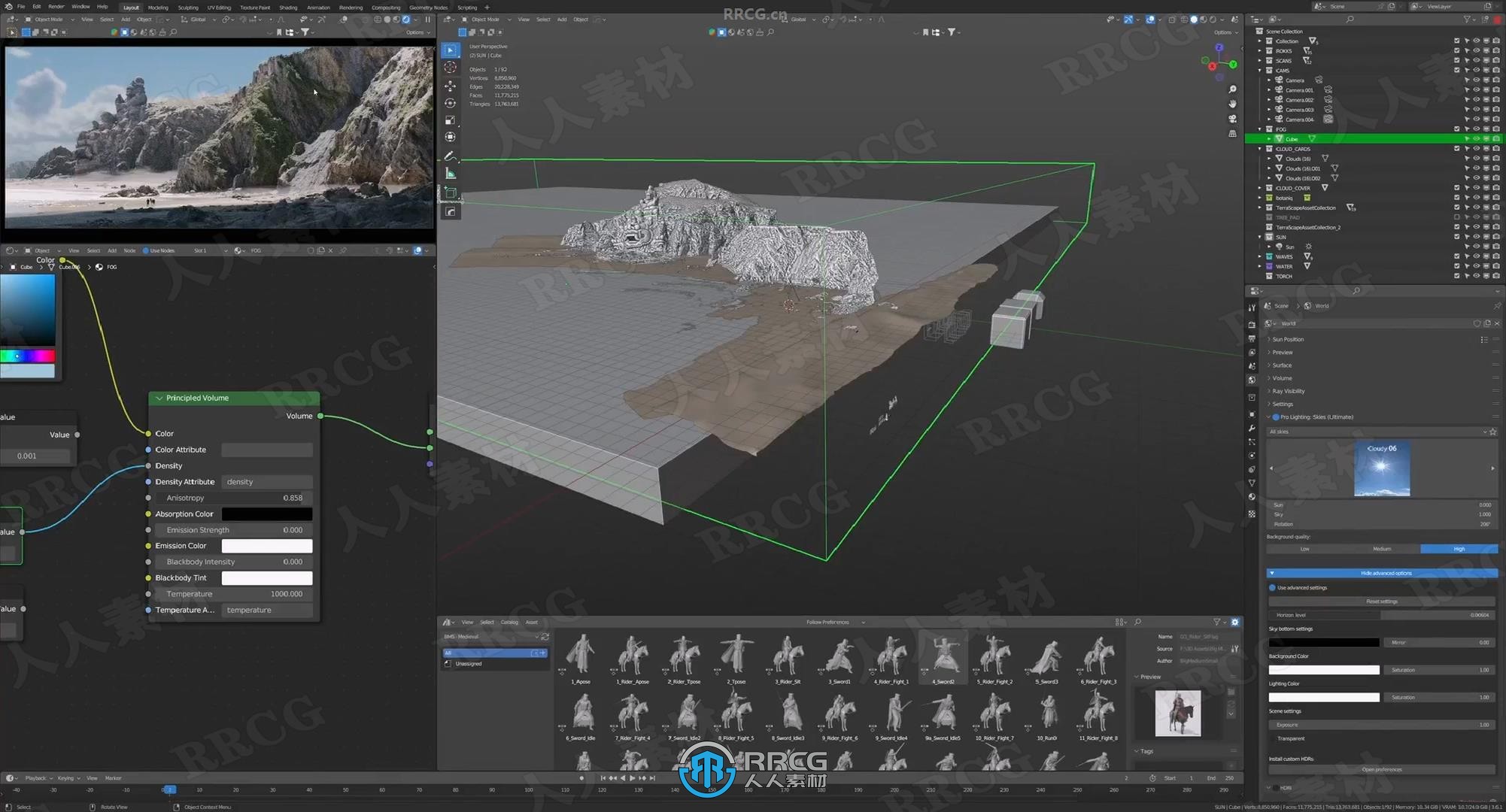 【中文字幕】Blender影视级视觉特效场景制作工作流程视频教程