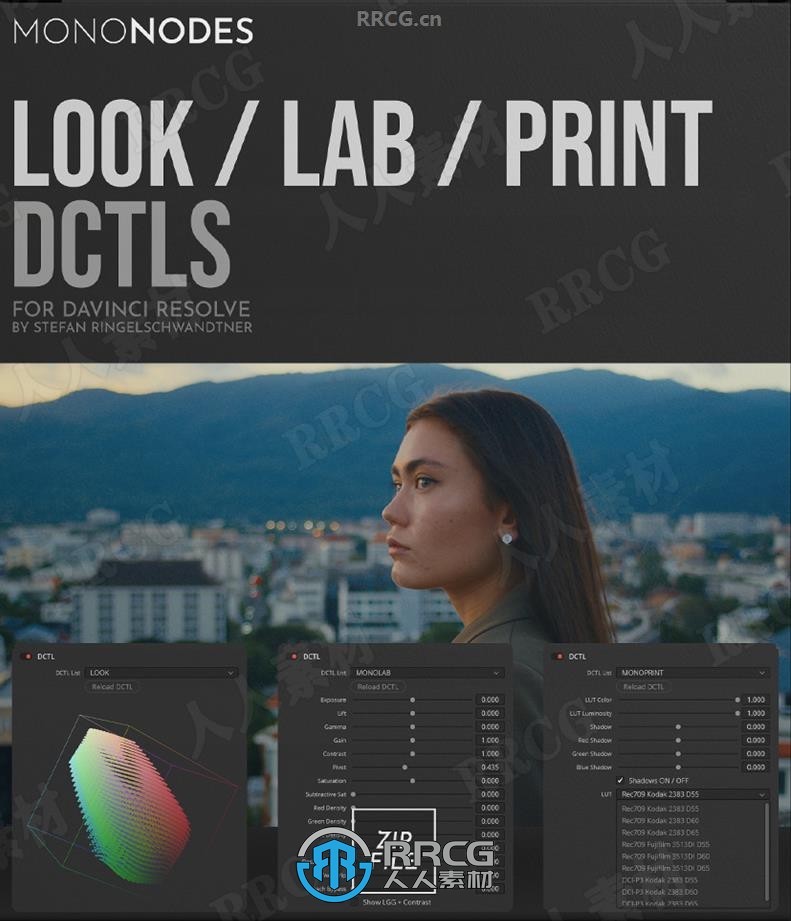 柯达和富士的经典胶片美学色彩DCTLe达芬奇调色工具V1.1版