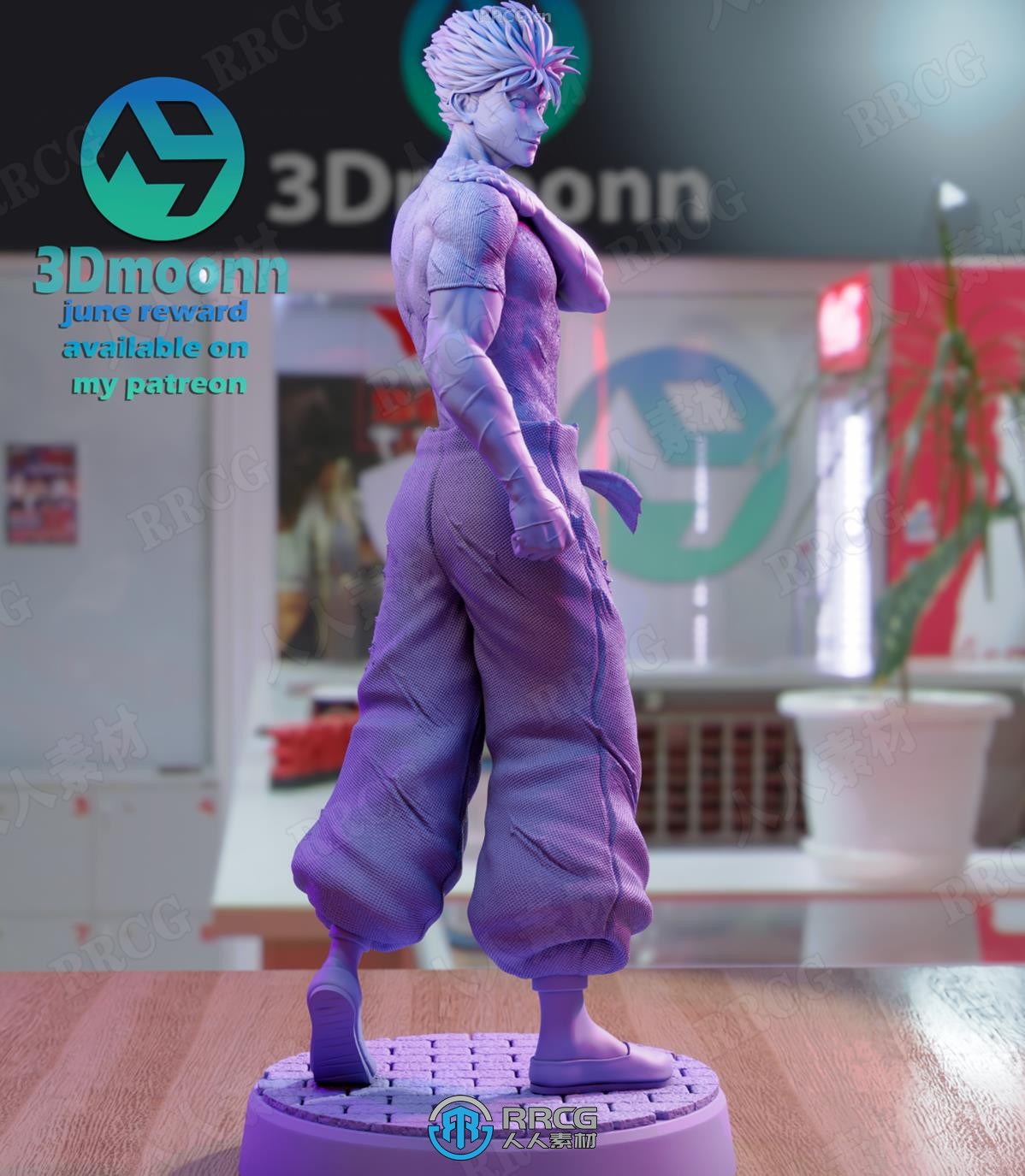 五条悟《咒术回战》游戏角色雕刻手办3D打印模型