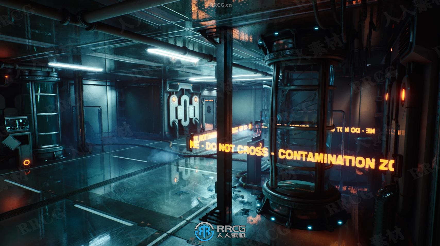 逼真影视级游戏科幻实验室环境场景UE游戏素材