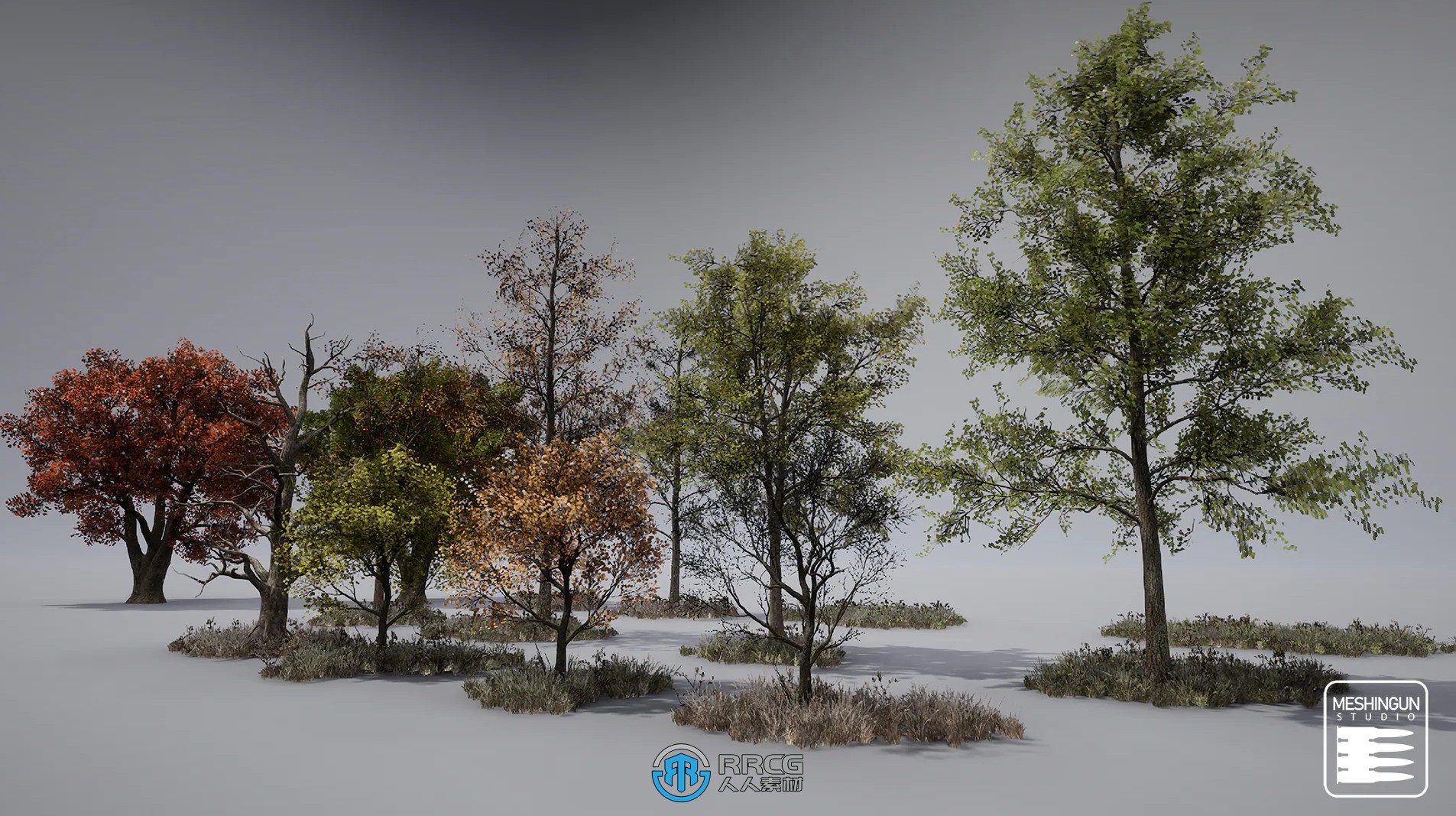 高质量四季树木植物环境场景UE游戏素材