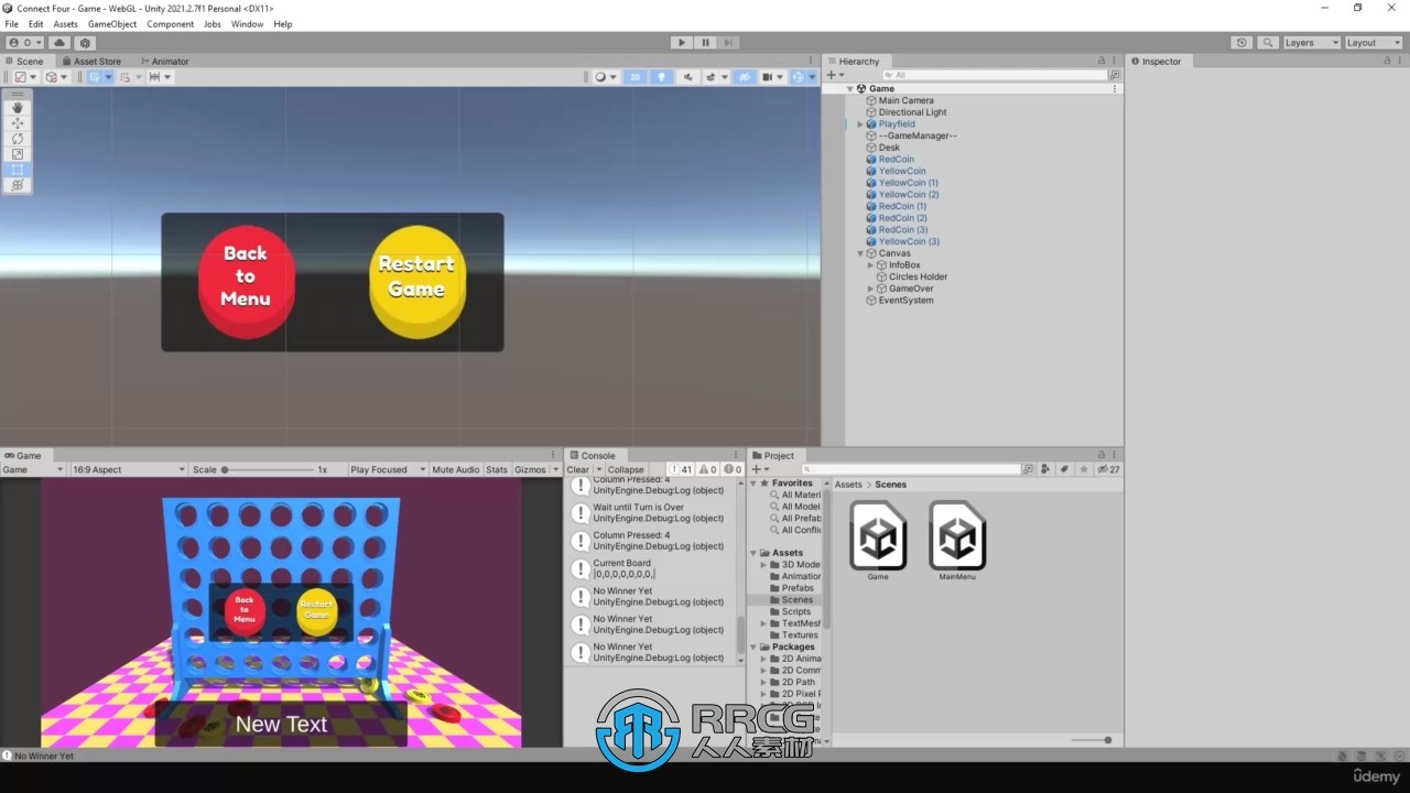 【中文字幕】Unity 3D四子棋游戏完整实例制作流程视频教程