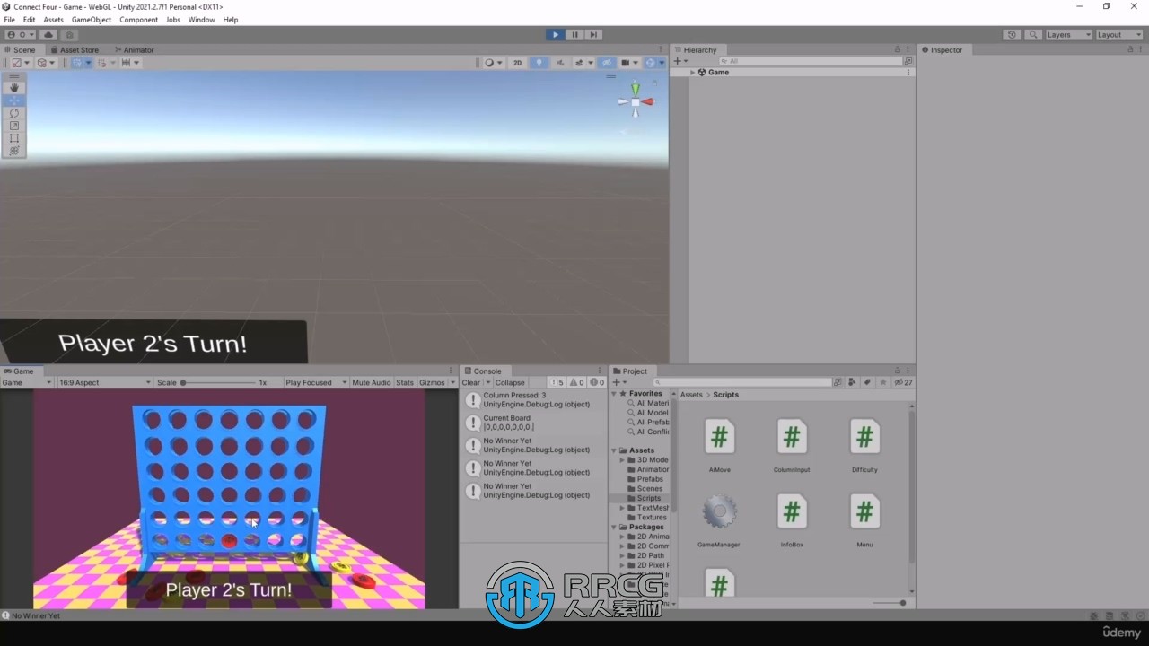 【中文字幕】Unity 3D四子棋游戏完整实例制作流程视频教程