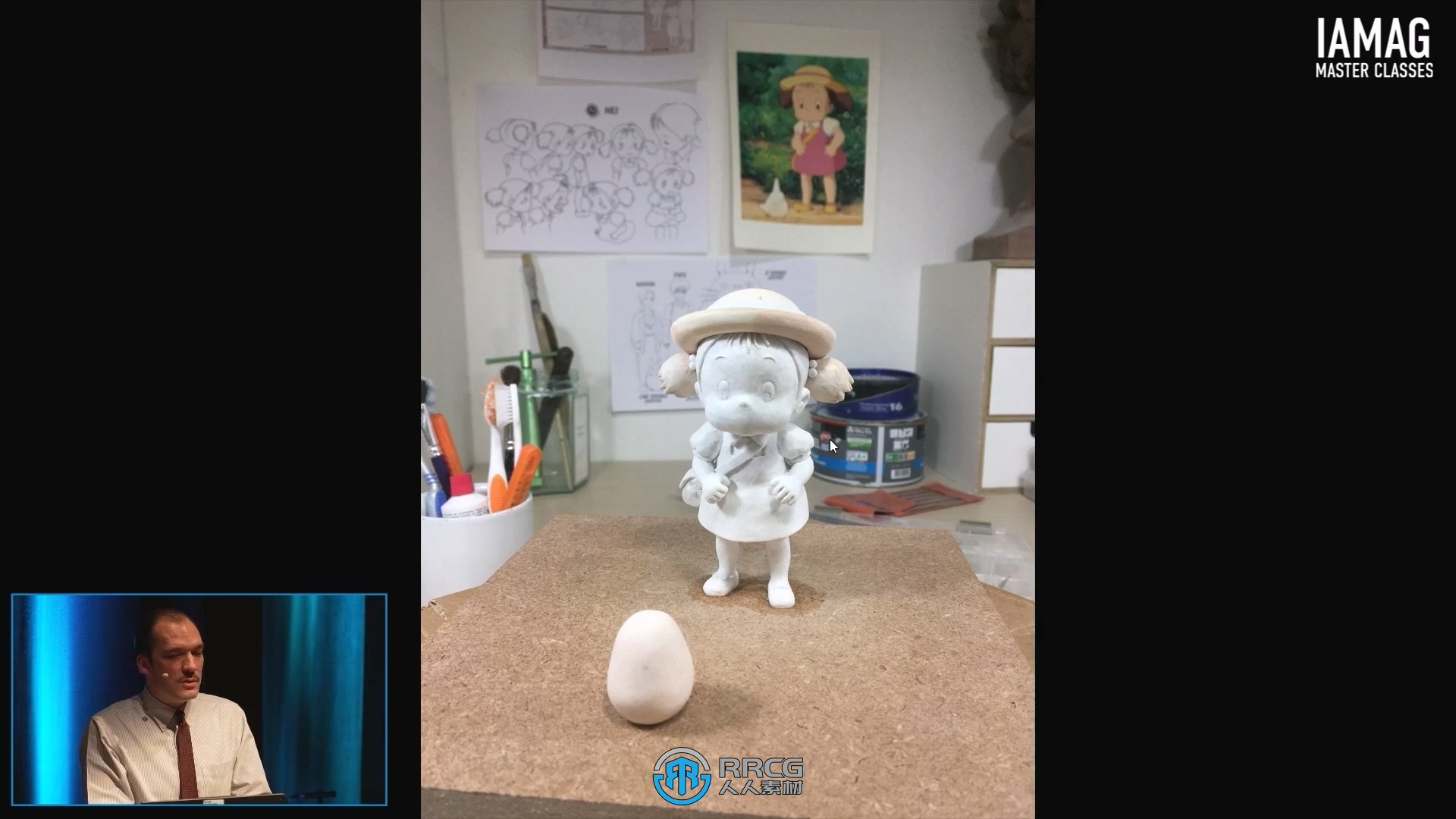 吉卜力风格人物雕塑雕刻制作大师级视频教程