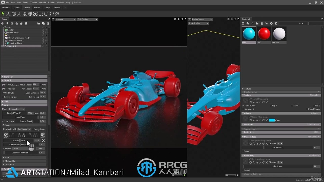 Blender迈凯轮F1MCL36赛车制作完整流程视频教程