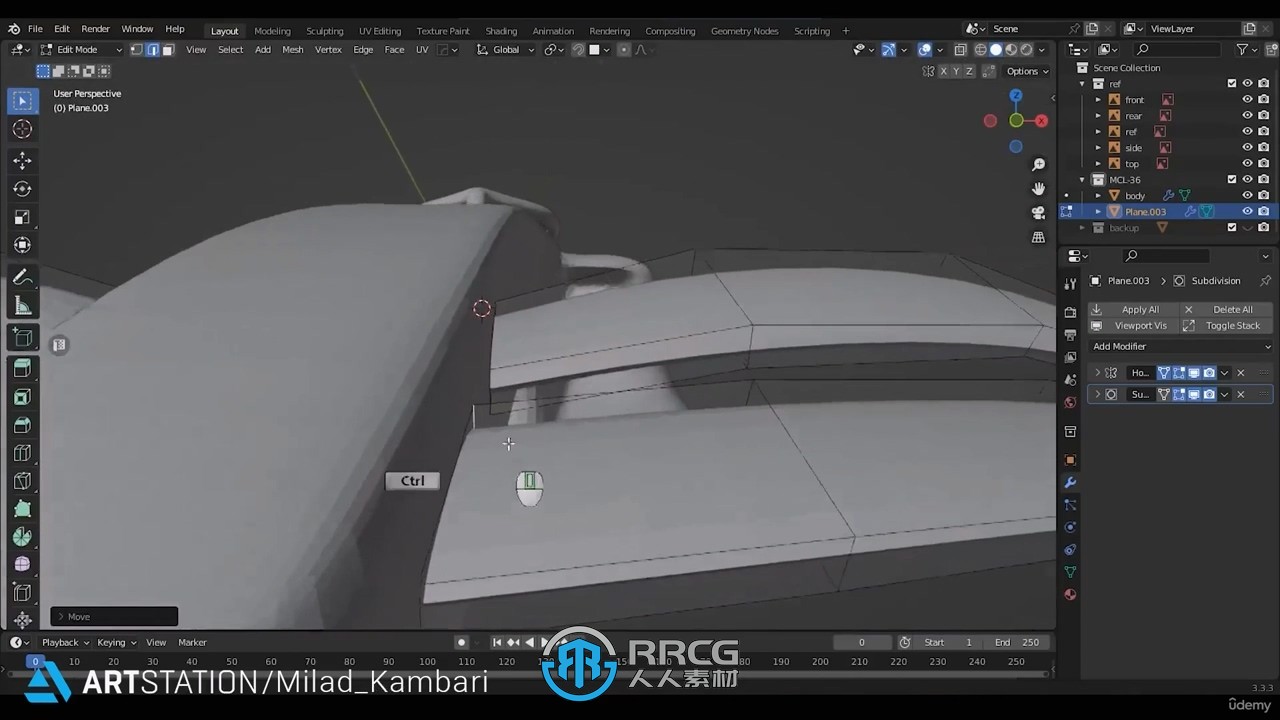 Blender迈凯轮F1MCL36赛车制作完整流程视频教程