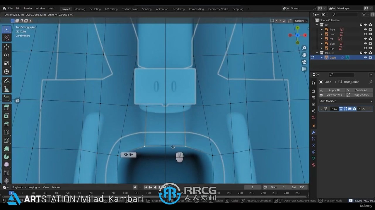 Blender迈凯轮F1MCL36赛车制作完整流程视频教程