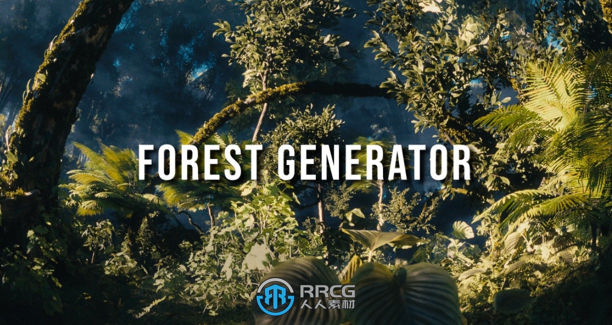 Forest Generator逼真森林程序化几何节点生成器Blender插件