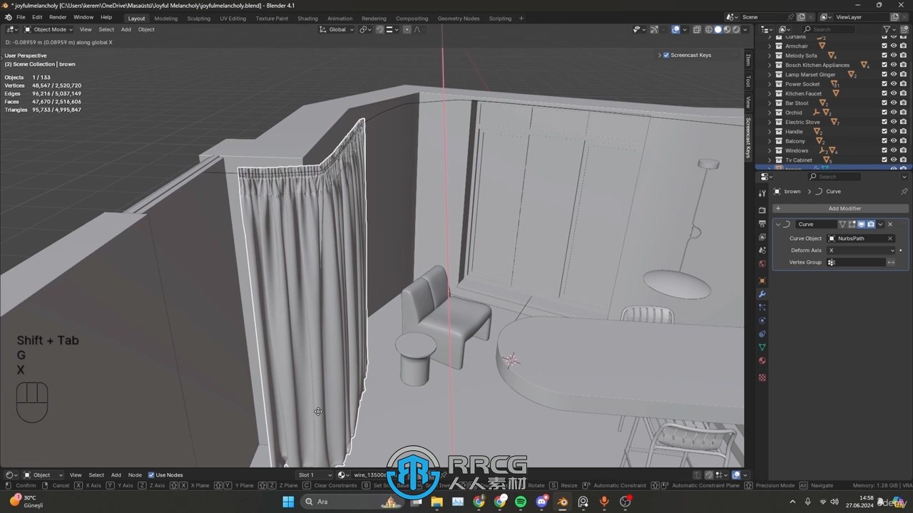 Blender室内设计建筑可视化训练视频教程