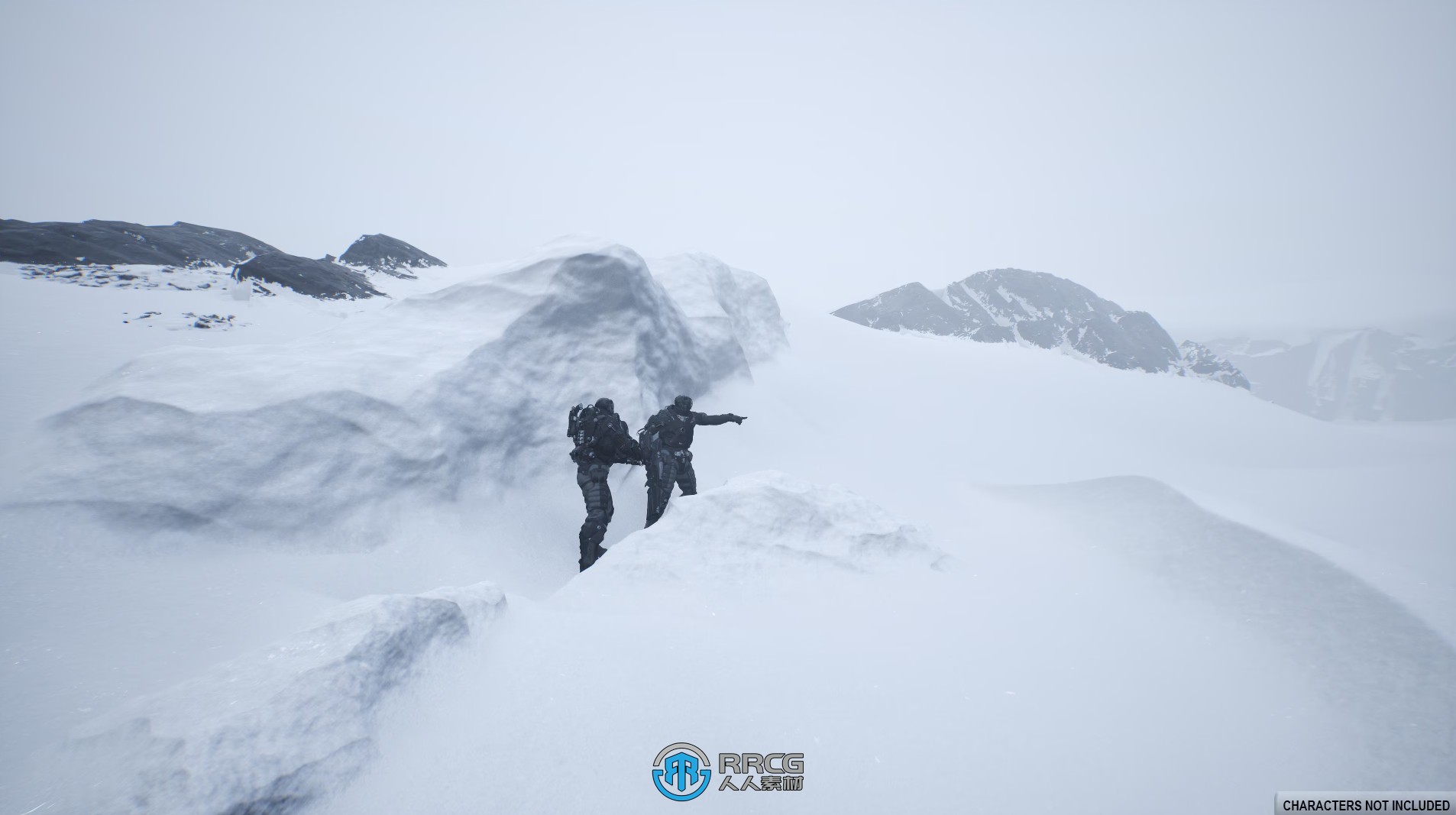 冰天雪地冬季景观环境场景UE游戏素材