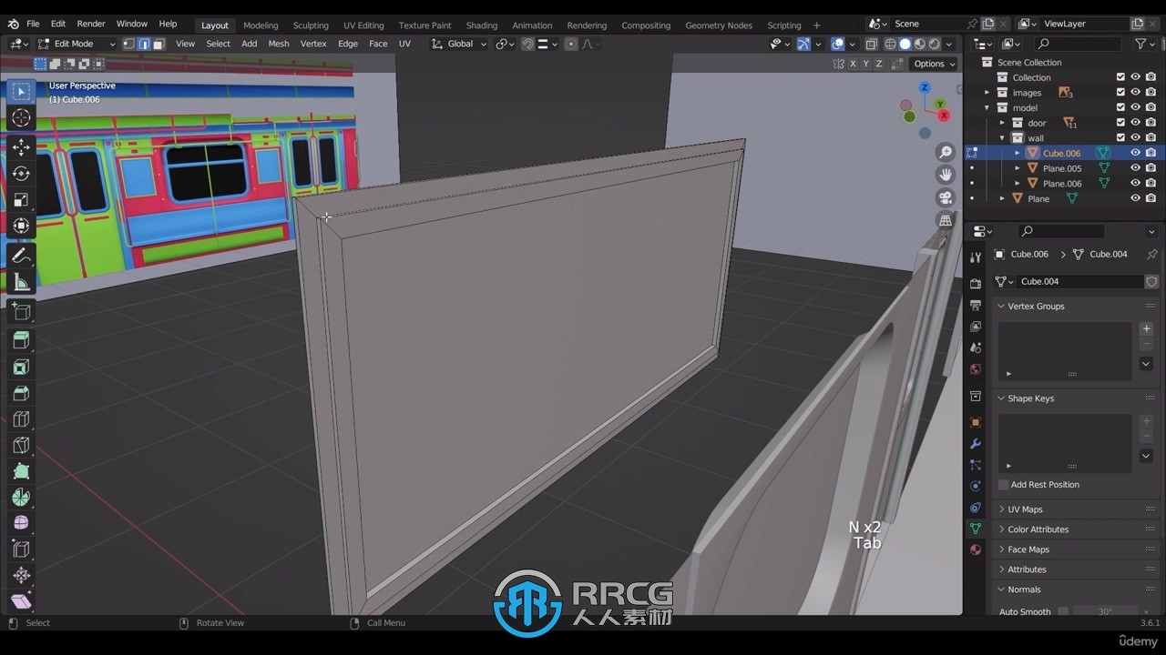 Blender地铁内部环境场景建模制作流程视频教程