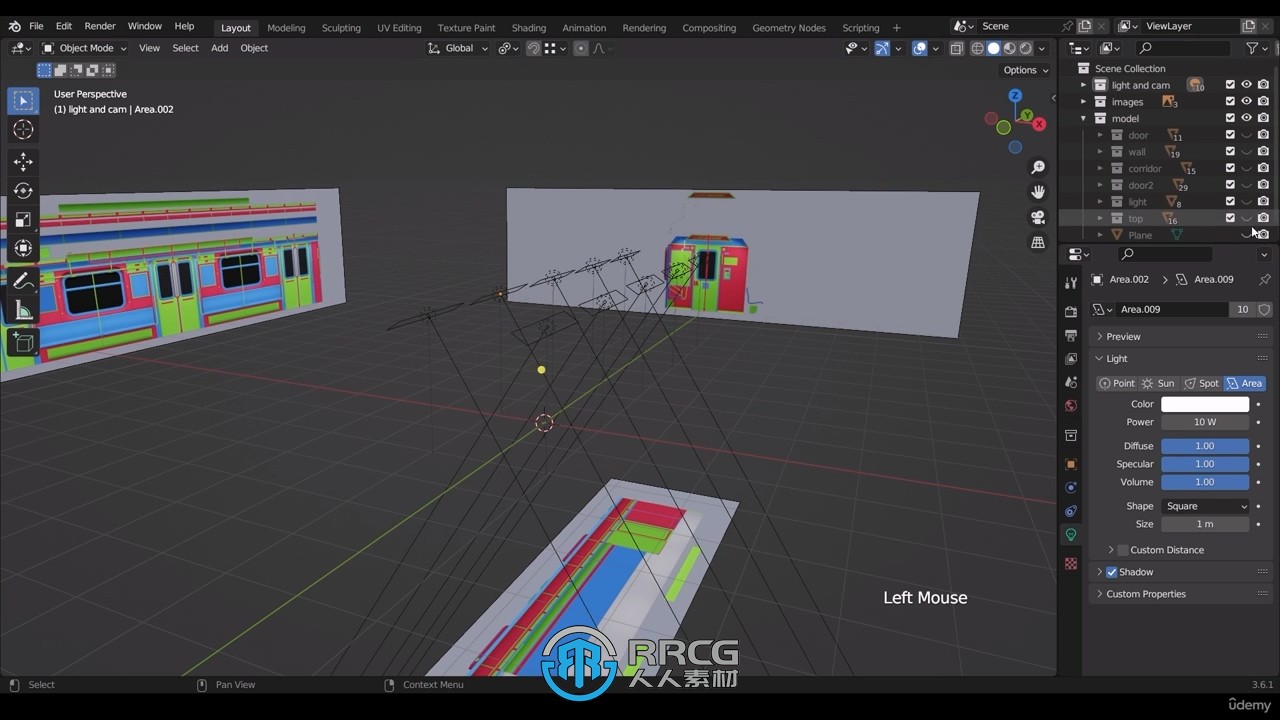 Blender地铁内部环境场景建模制作流程视频教程