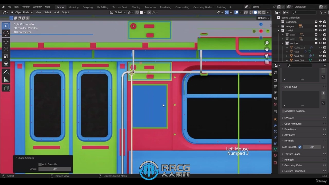 Blender地铁内部环境场景建模制作流程视频教程