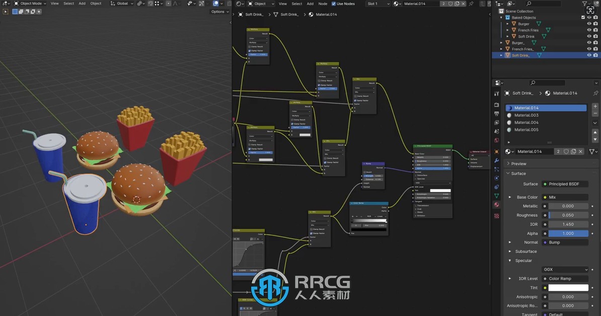 Auto Bake纹理烘焙与导出Blender插件V1.5版