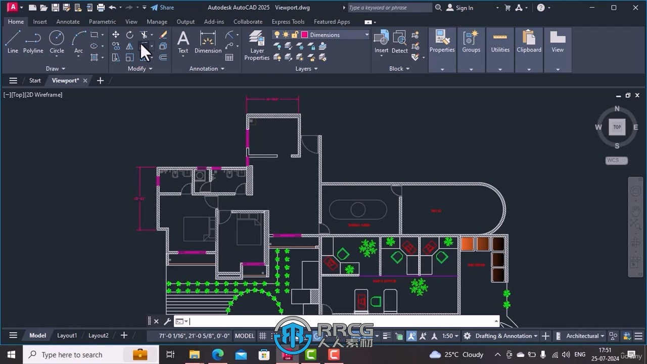 AutoCAD 2025基础入门技术训练视频教程