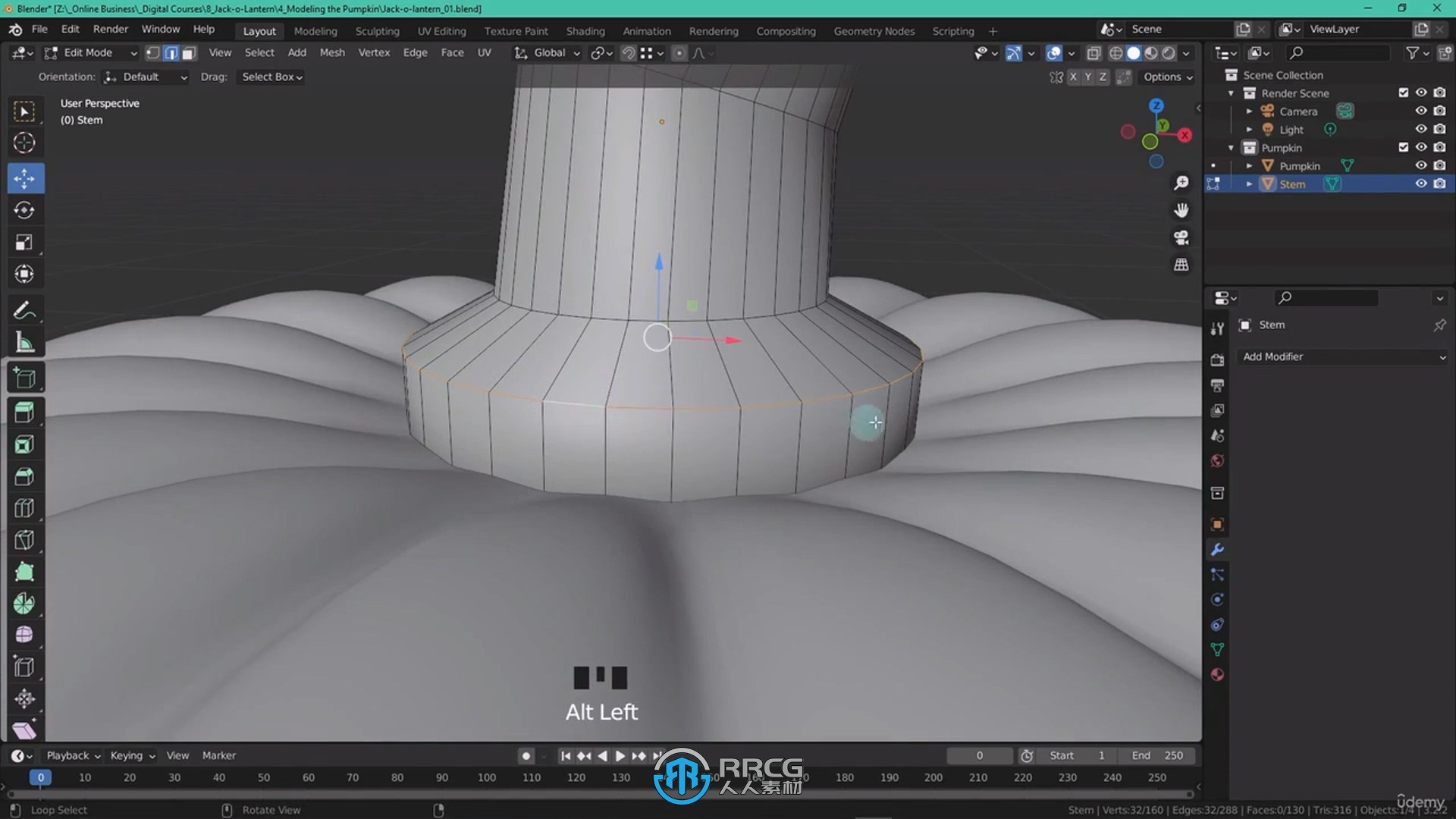 Blender恐怖万圣节南瓜灯实例制作视频教程