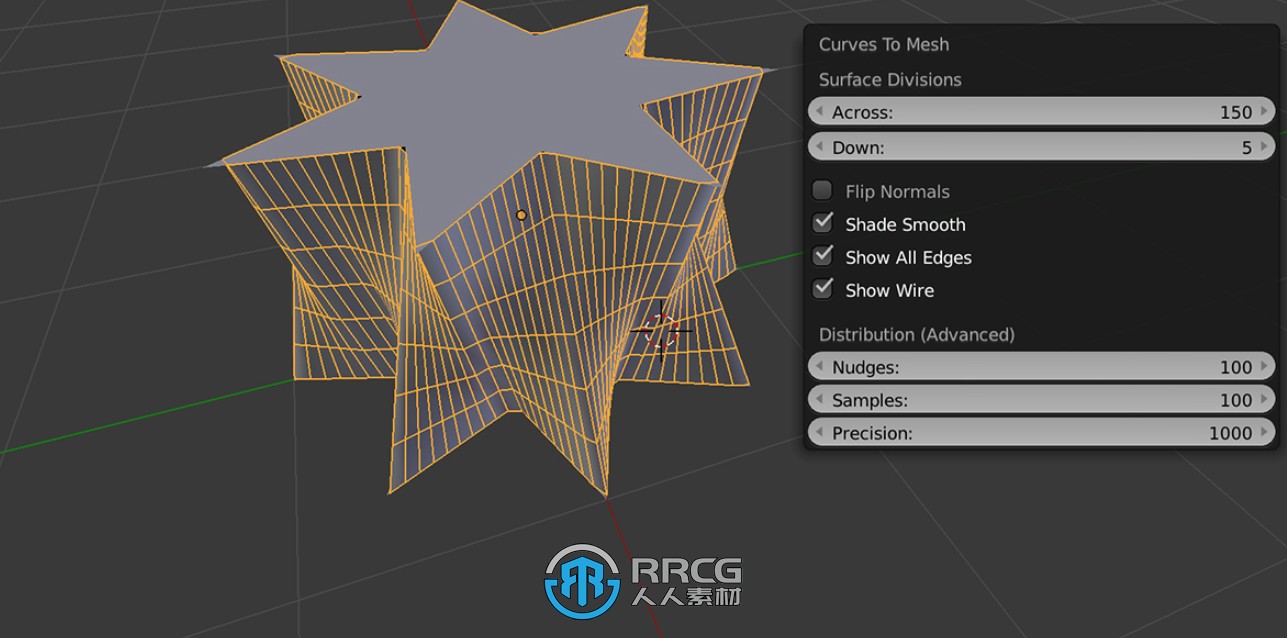 Curves to mesh贝塞尔曲线表面建模Blender插件V2.8.1版