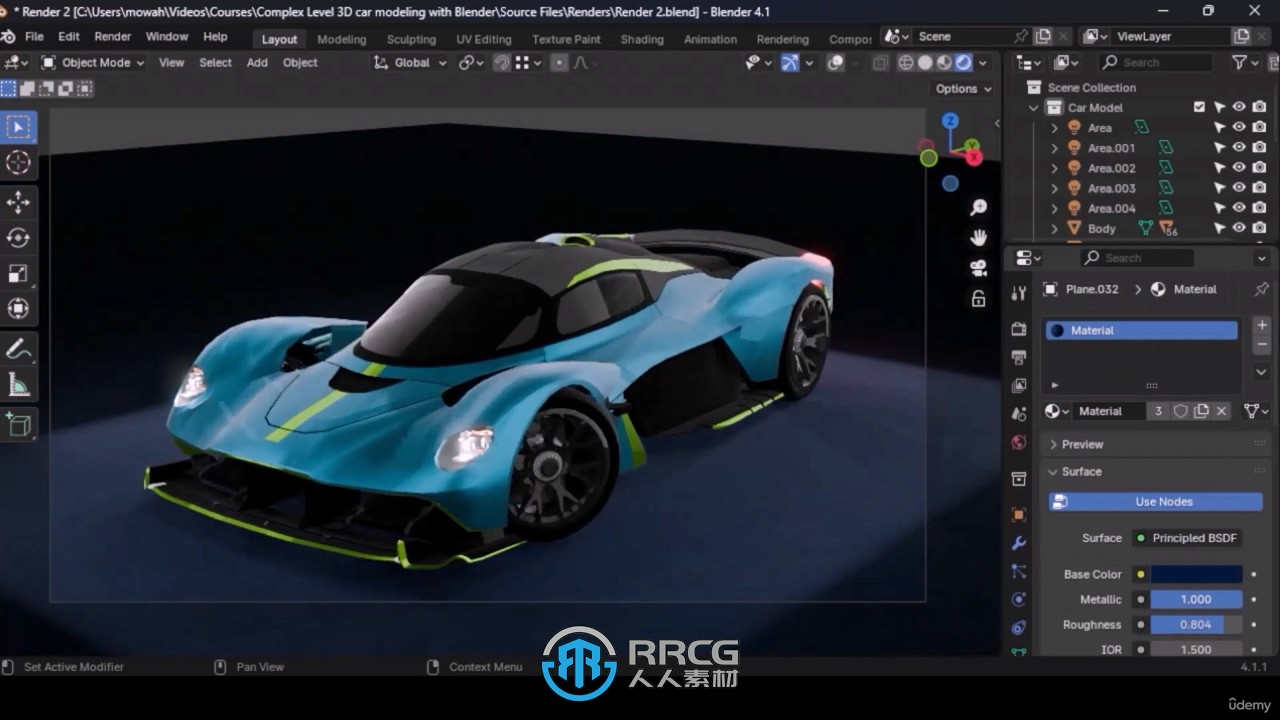 Blender 3D汽车完整制作工作流程视频教程