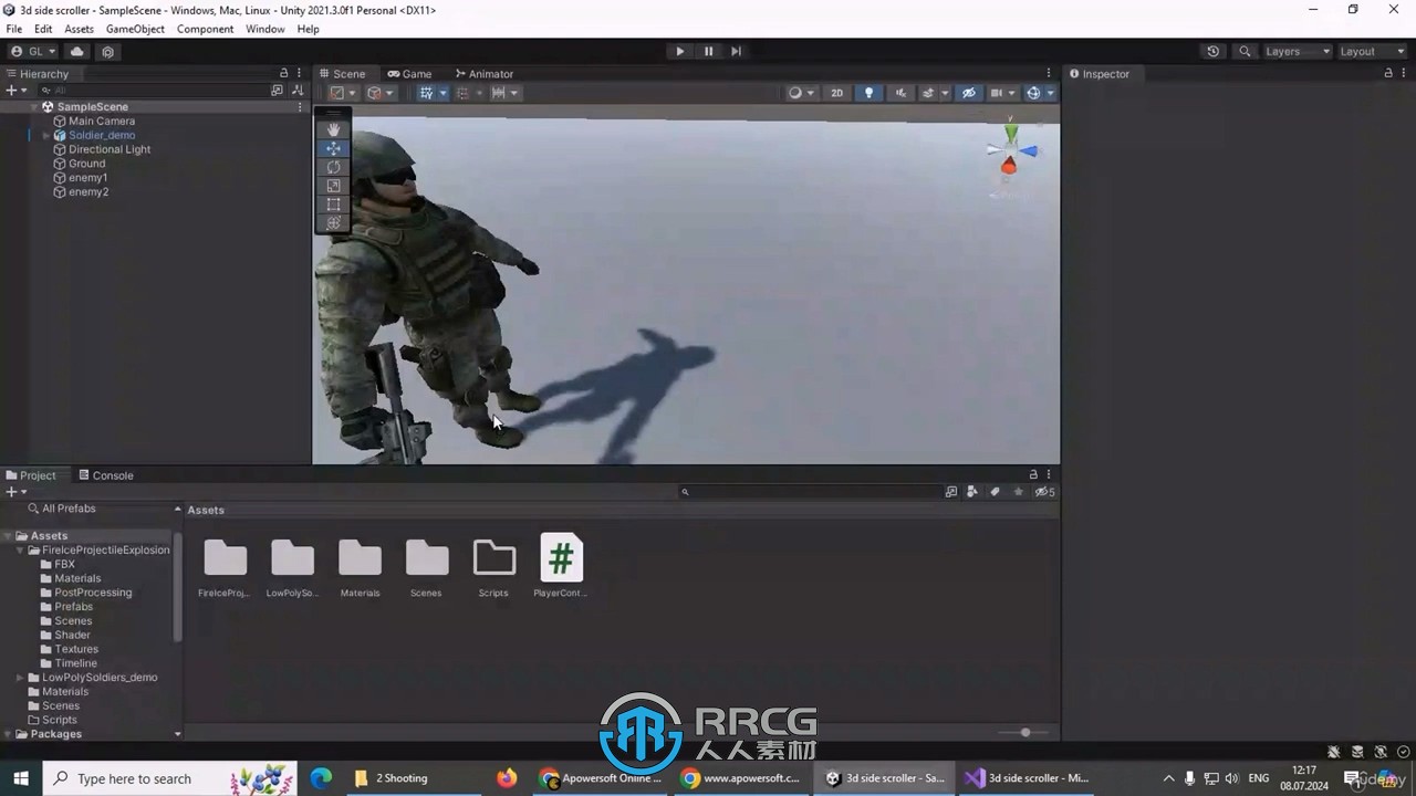 Unity 2.5D横板射击游戏制作视频教程