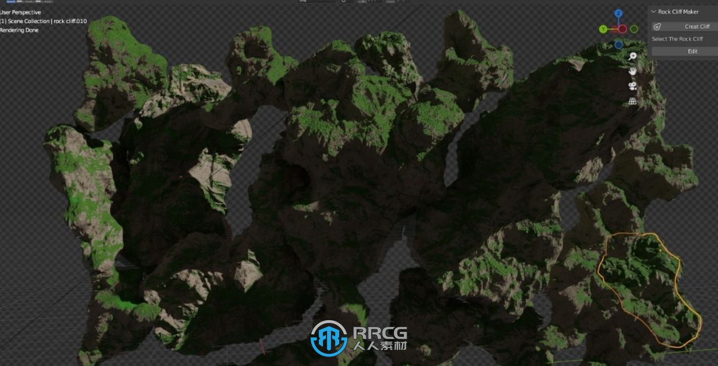 Rock Cliff Maker悬崖岩石制作Blender插件V2.0.0版