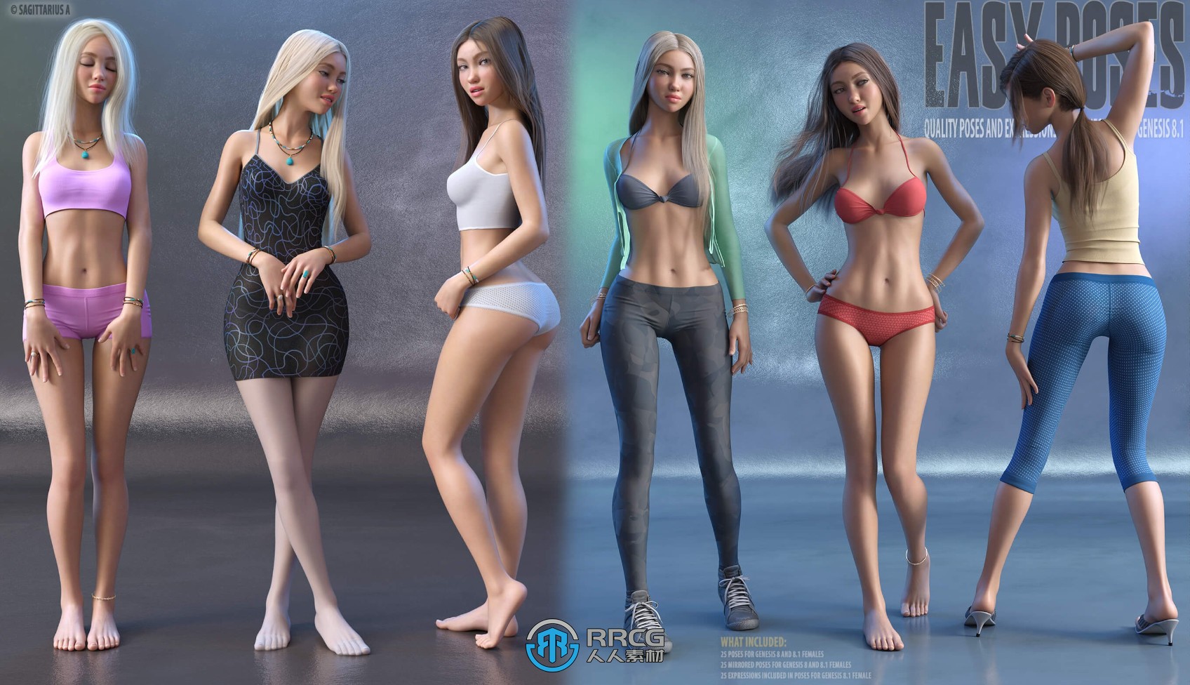 Daz3D各类角色3D模型合集2024年第十六季