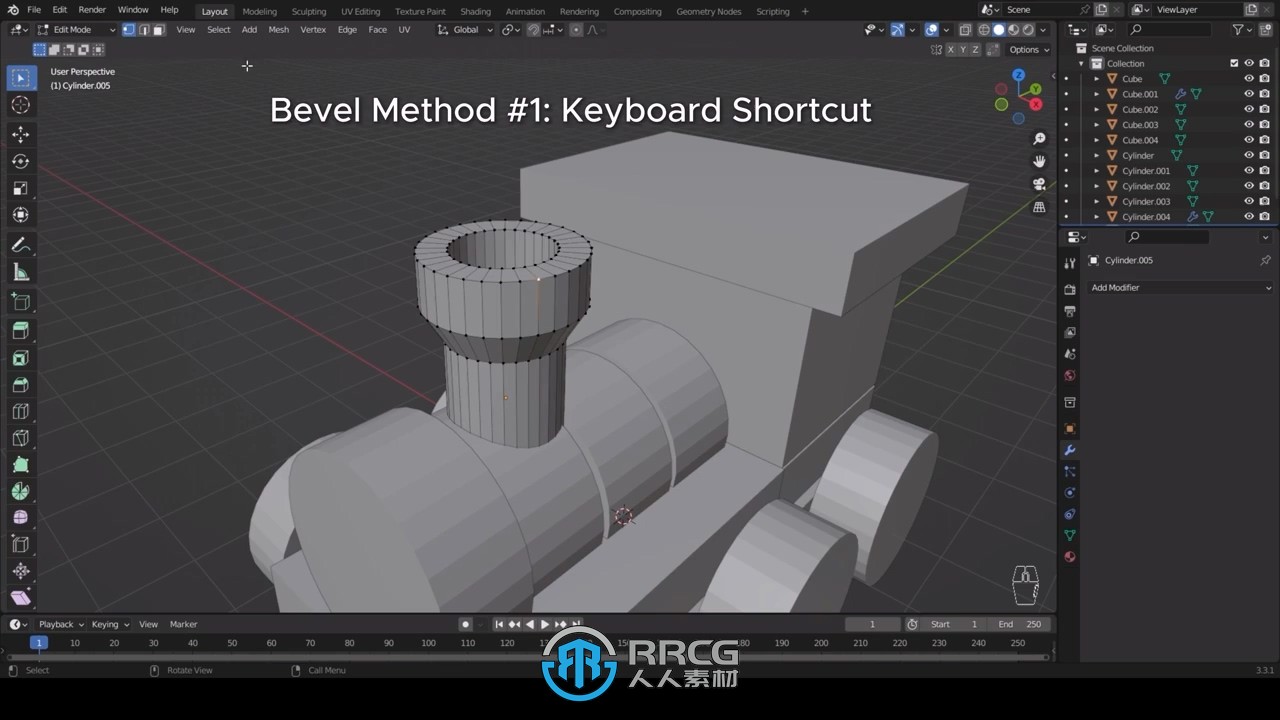 Blender玩具火车快速建模技术视频教程