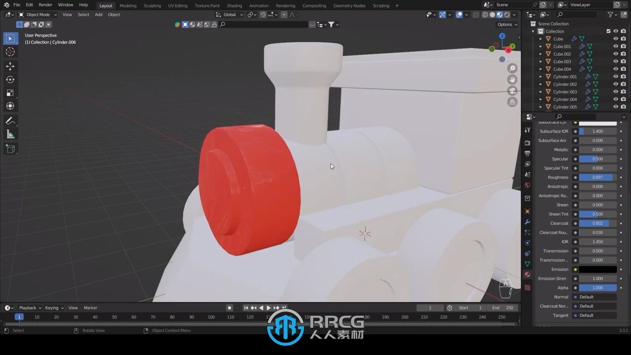 Blender玩具火车快速建模技术视频教程