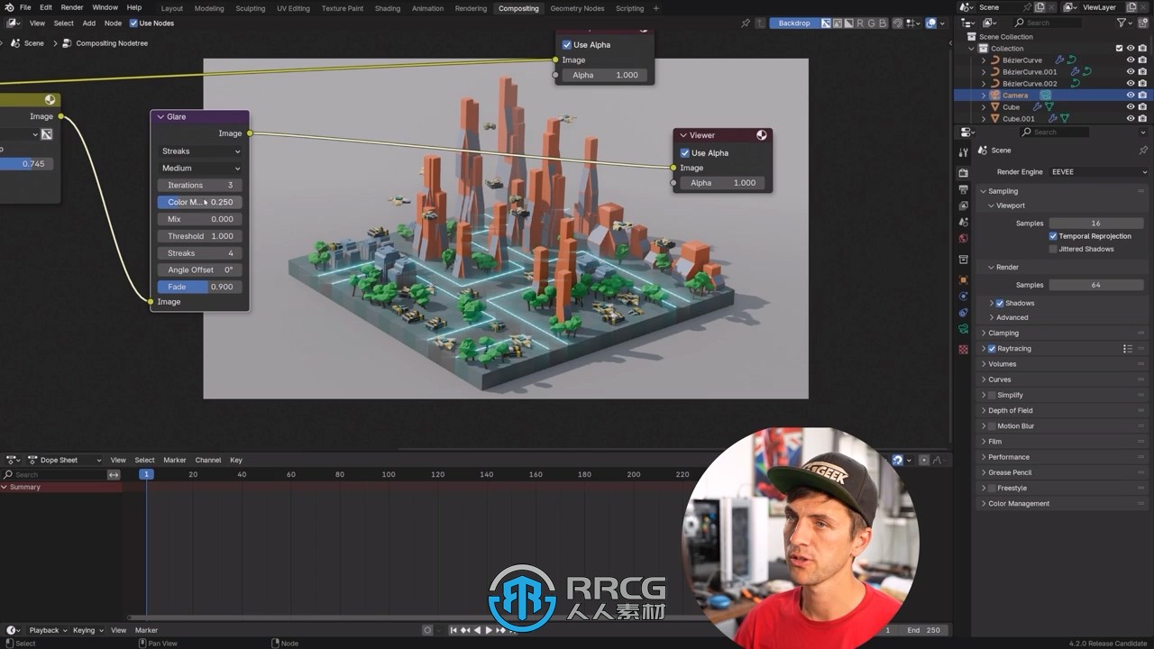 Blender等距视角科幻小世界实例制作视频教程