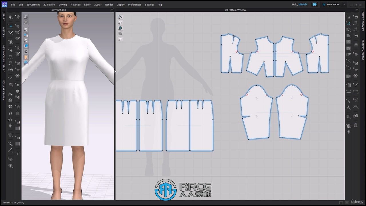 Clo3d时装设计图案样式制作视频教程