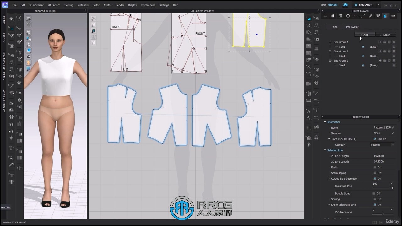 Clo3d时装设计图案样式制作视频教程