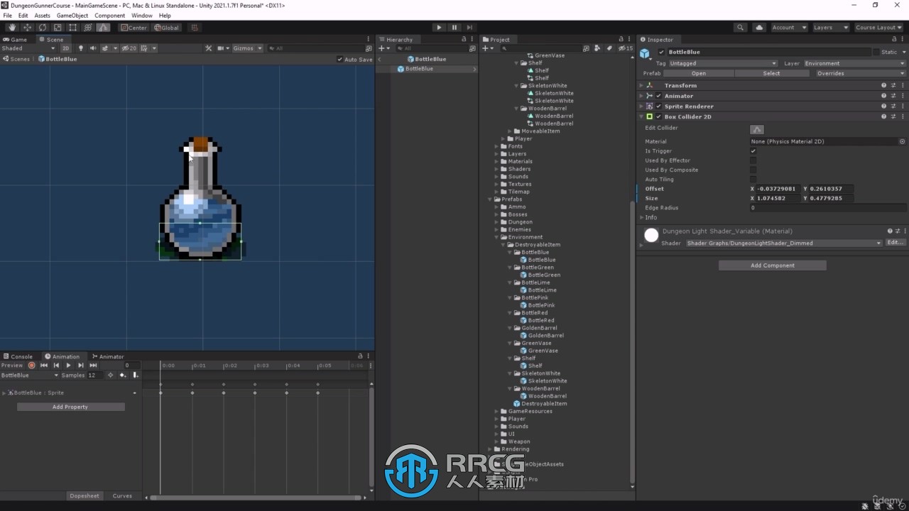 【中文字幕】Unity 2D地牢射击游戏完整制作流程视频教程