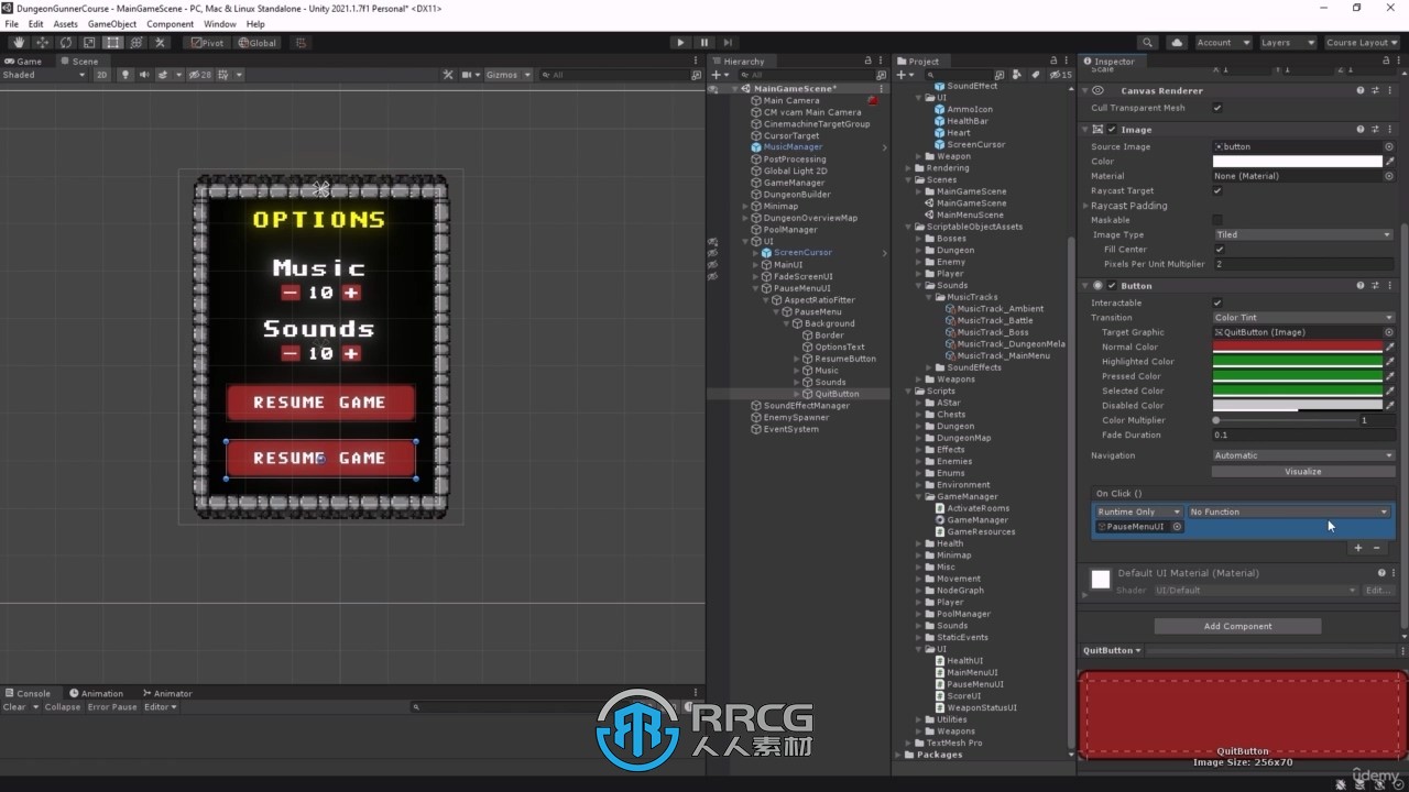 【中文字幕】Unity 2D地牢射击游戏完整制作流程视频教程