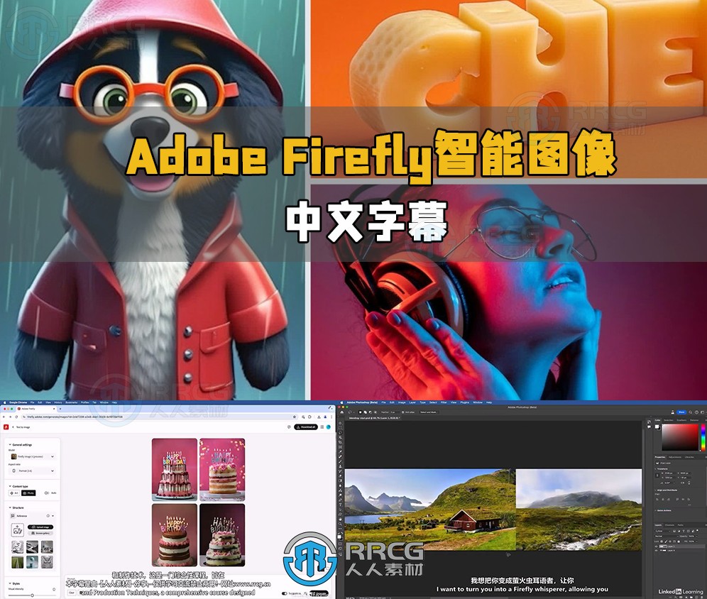 【中文字幕】Adobe Firefly自动化智能图像处理技术视频教程