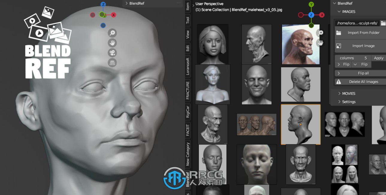 Blendref参考图素材管理Blender插件V1.7版