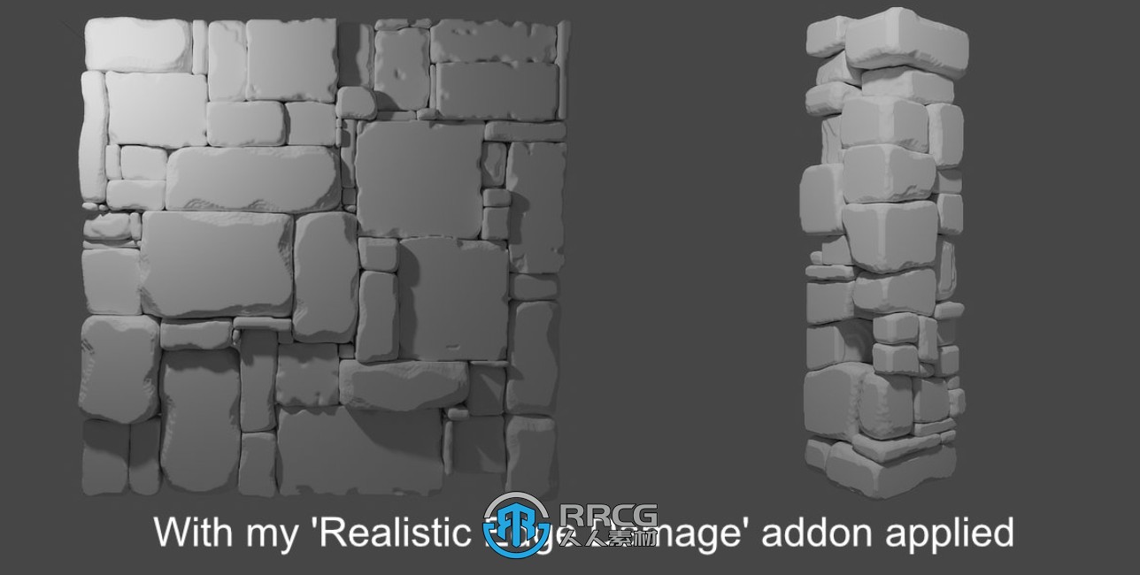 Natural Stone Wall Factory堆积互锁石块Blender插件V1.1版