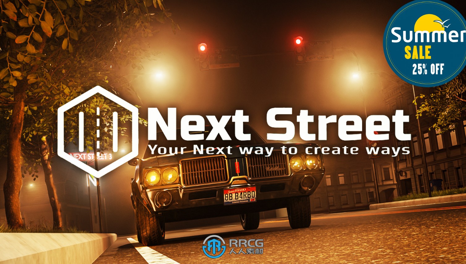 Next Street Road Generator逼真街道生成器Blender插件V3.3.7c版