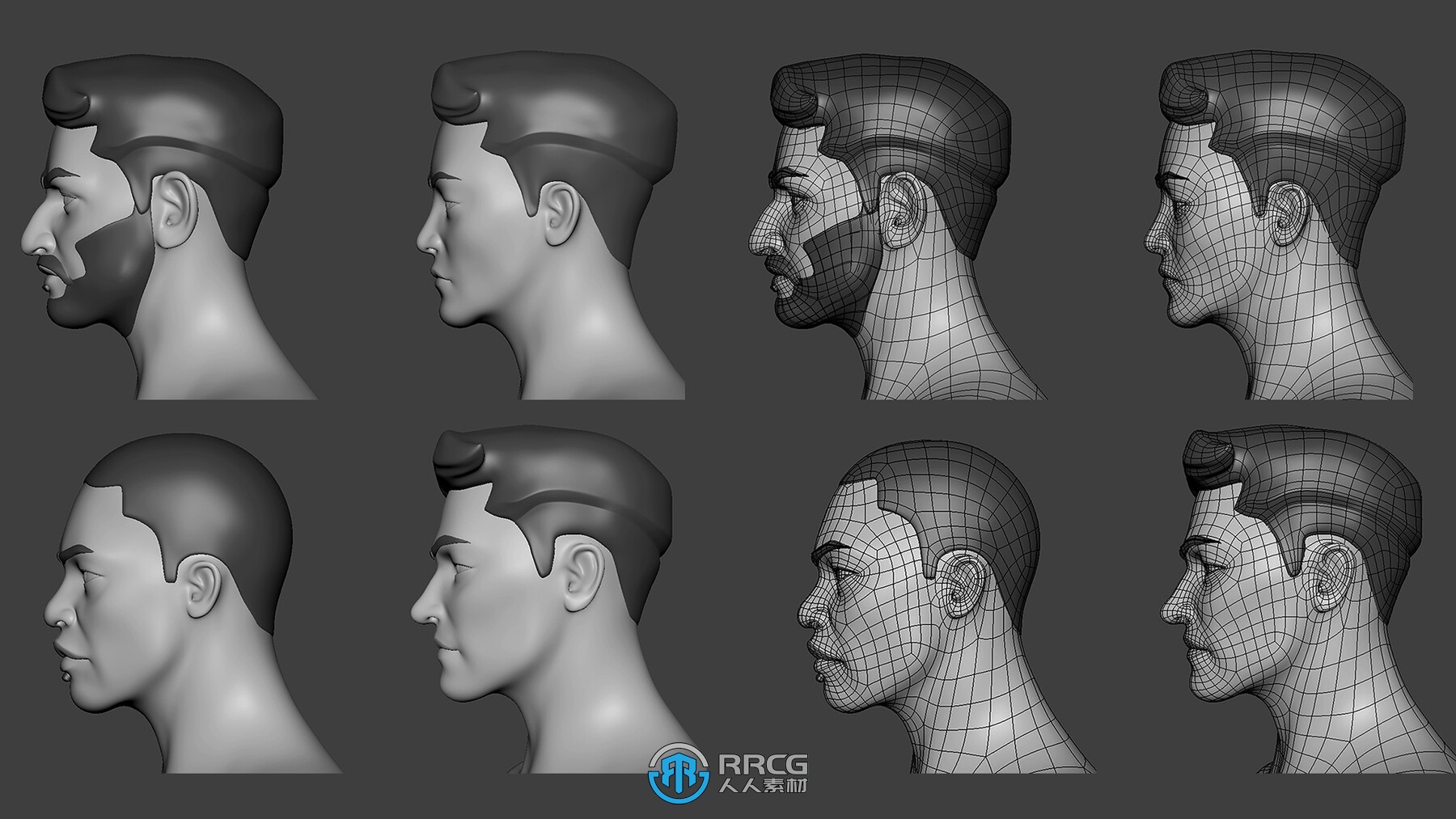 75组高质量完美拓扑结构展UV人类动物3D模型合集