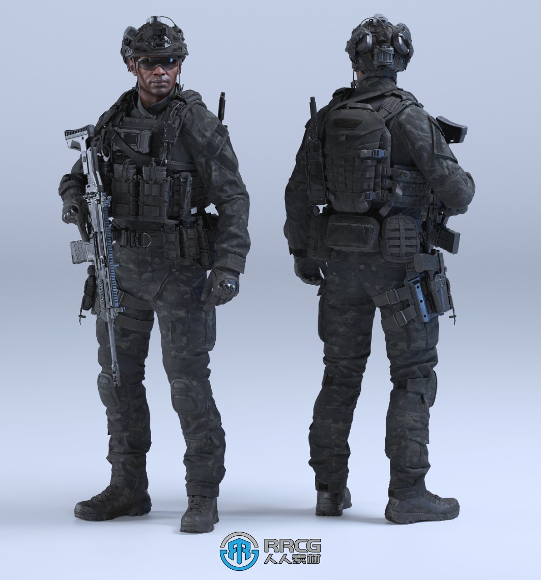 特种部队人物角色服装武器装备相关3D模型合集