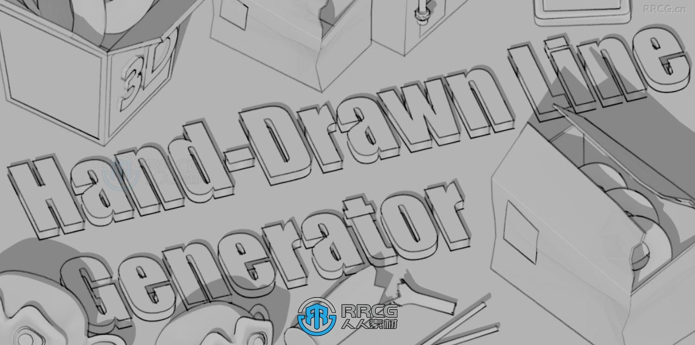 Hand Drawn Line Generator手绘线条生成器Blender插件V2.8版