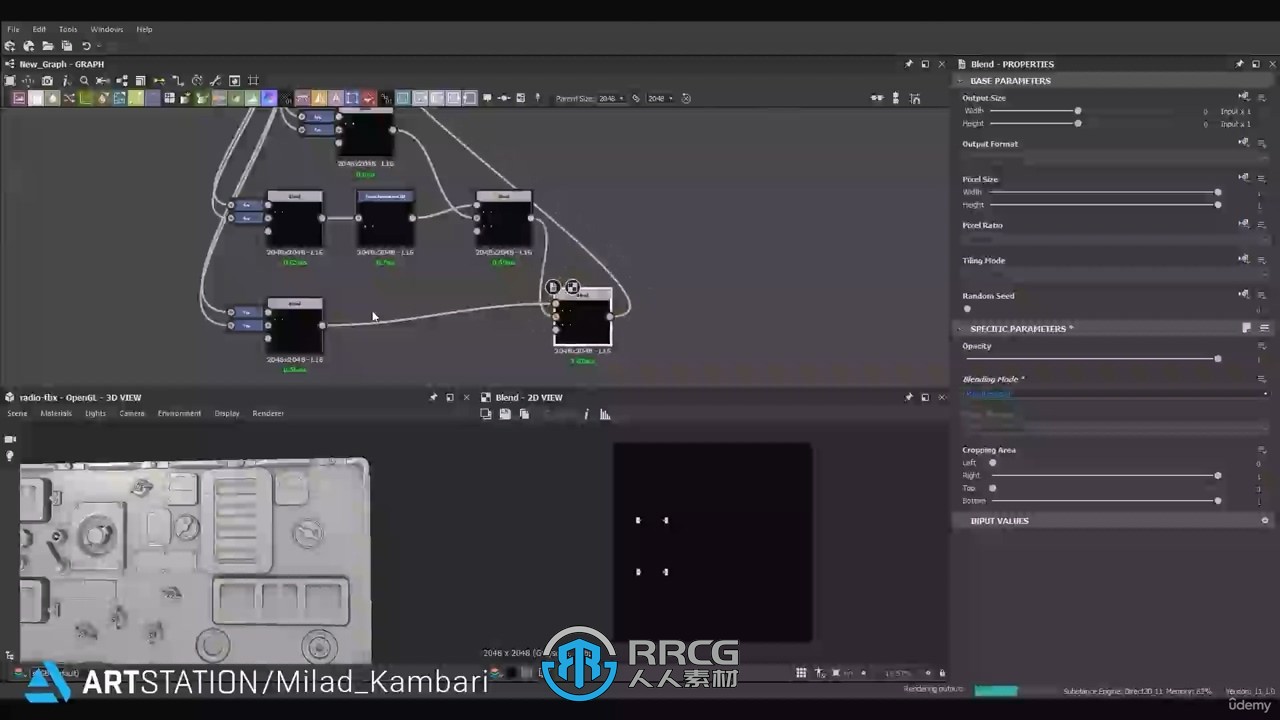 Substance Designer程序化无线电收音机纹理制作视频教程